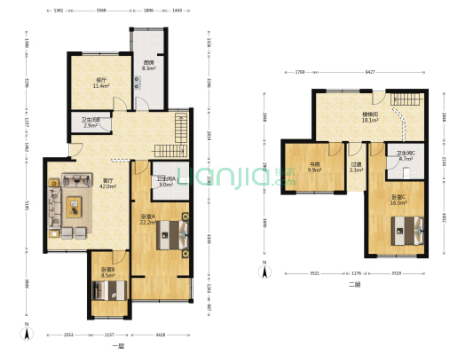文瑞苑 4室2厅3卫 188平方