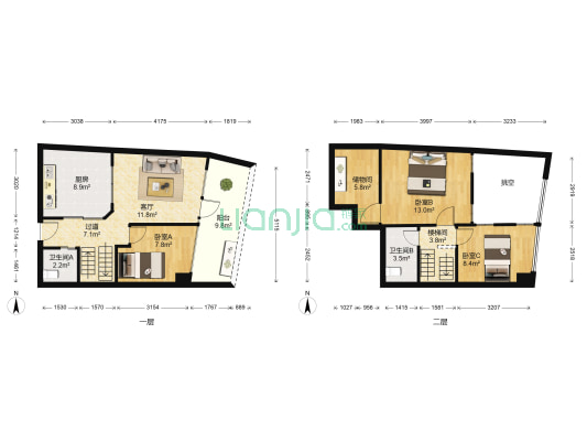 湘湖九号 3室1厅2卫 61平方