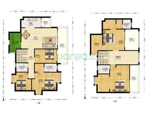 金鑫花园 5室1厅4卫 251平方