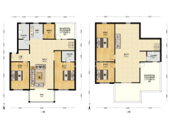 物探局6-7层 上越  193平大4居3卫-涿州平安小区六号院户型图