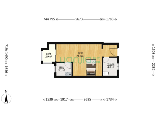 清溪庭苑 1室0厅1卫 99平方