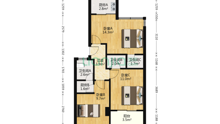 西溪花园红柿苑二手房实景图