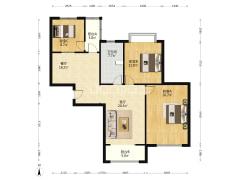 小区空中花园设计小区环境好  户型 南北通透-涿州金竹花园户型图