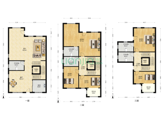 莲花庭院 5室2厅5卫 400平方