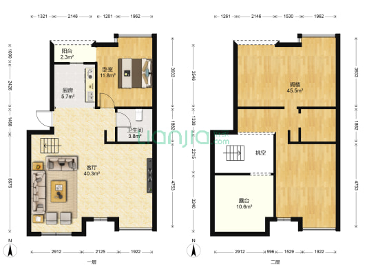 洪恒山庄 1室1厅1卫 140平方