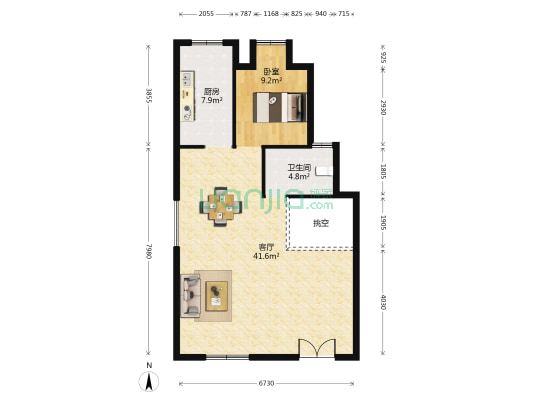 诚园 1室1厅1卫 298平方