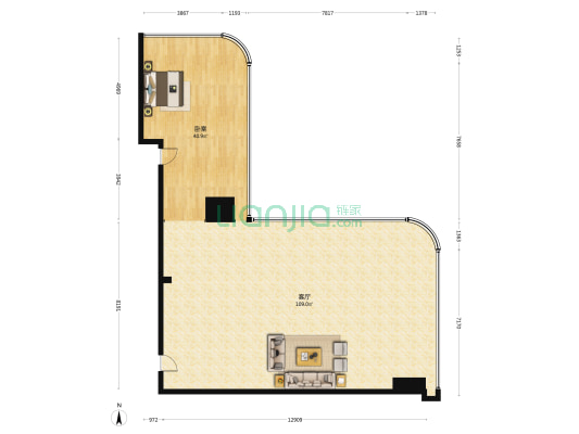 华侨城瑞湾府 1室1厅0卫 239平方