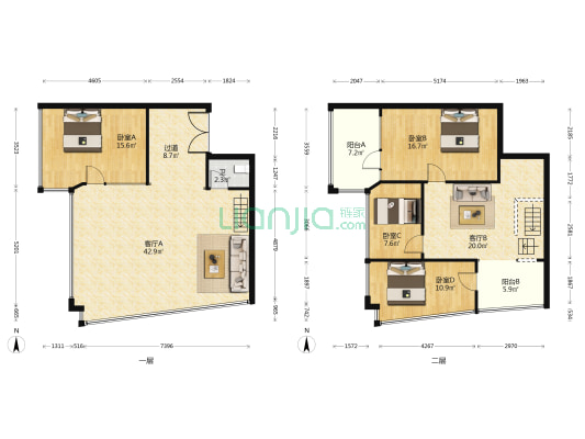鼎盛时代 4室2厅1卫 88平方
