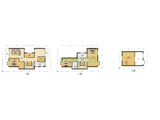 看江别墅，带地下室+花园+产权车位，使用面积500平米-户型图