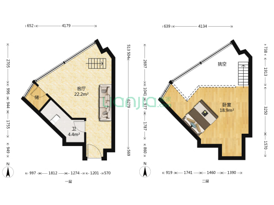 繁花中心 1室1厅1卫 42平方