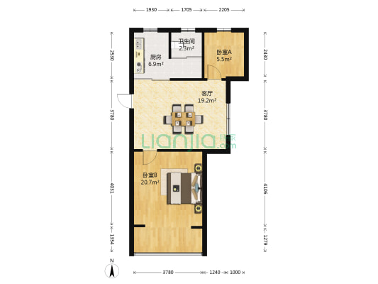 大寨新村 2室1厅1卫 65平方