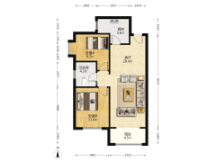 精装修 明卫2居 西边户 17层 采光视野好 满二-涿州鸿坤理想湾北区户型图