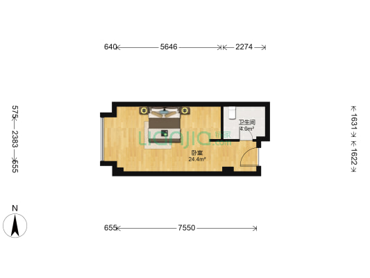 一品•美道 1室0厅1卫 38平方