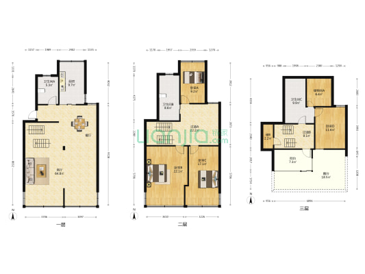 安平里 4室1厅3卫 178平方