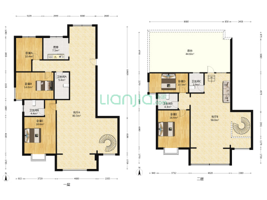 郦苑国际三期 5室2厅4卫 292平方