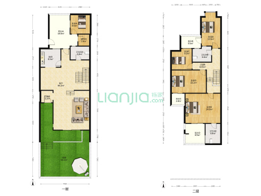 心怡德盛苑 5室1厅3卫 228平方