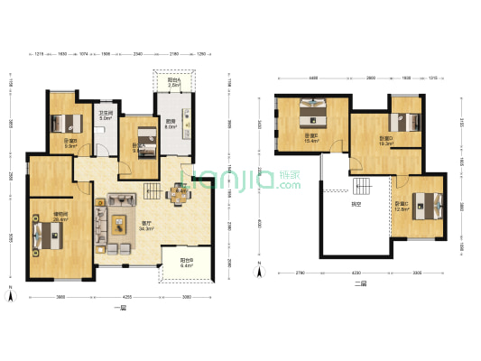 东城花园 5室2厅1卫 116平方
