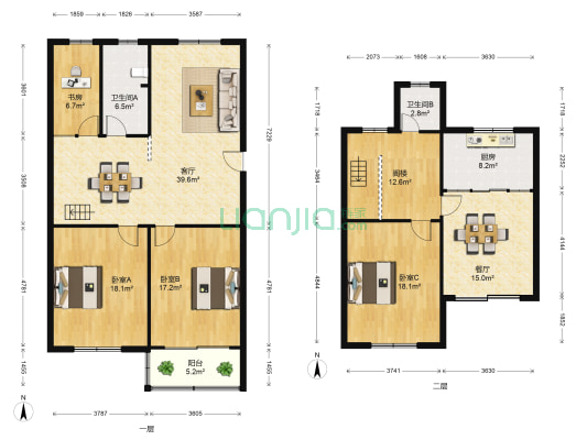 普庆苑西区 4室2厅2卫 167平方