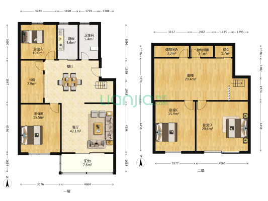 怡居北苑 5室1厅1卫 181平方