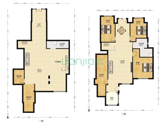 上东壹号一期 3室2厅2卫 131平方