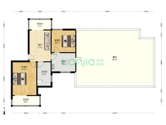 上纯阳洞51号 2室1厅1卫 48平方