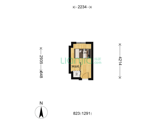 提香湾 1室0厅1卫 15平方