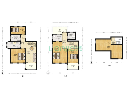 当代万国墅ΜΟΜΛ 4室1厅3卫 117平方