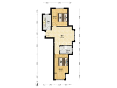 万悦城，毛坯房，东南北户型，明厨明卫，九月满二，-涿州惠友万悦城(涿州)户型图