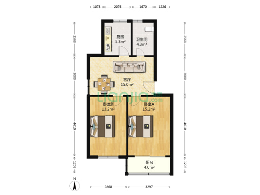 玉莲新村 2室1厅1卫 71平方