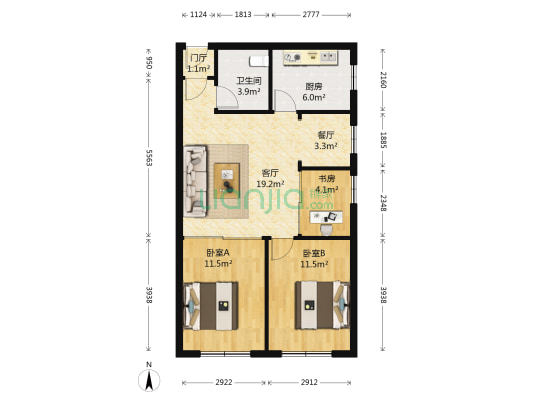 莘县路29号 3室2厅1卫 77平方