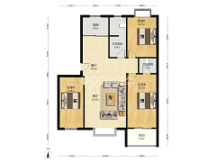 德信公园旁大三居 低楼层双卫户型  居住舒适 出行方便-涿州名流枫景洋房户型图