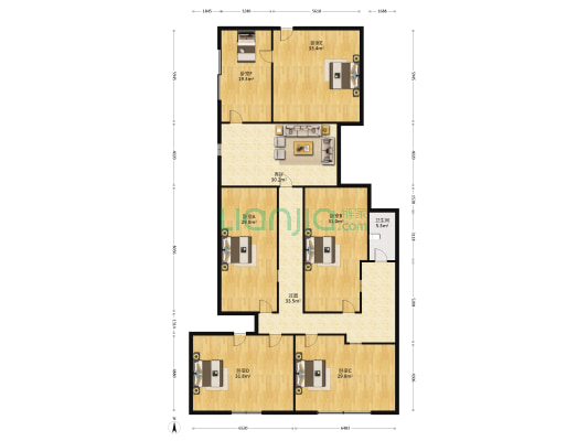 相府路2号 6室1厅1卫 197平方