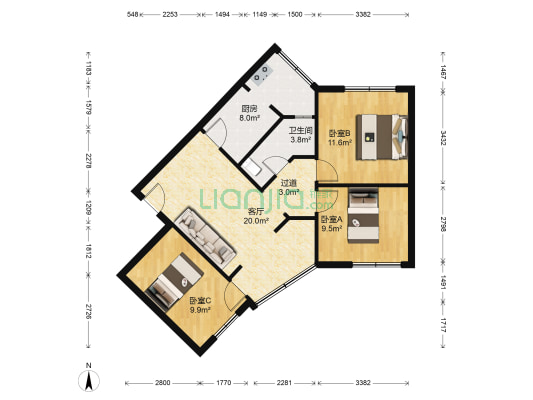 工校三村 3室1厅1卫 81平方