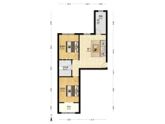 107国道  水榭春天 南北通透两居室  有装修低楼层-涿州水榭春天户型图