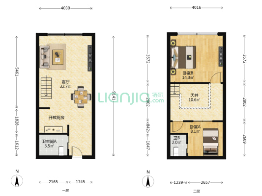 精业大厦 2室1厅2卫 120平方