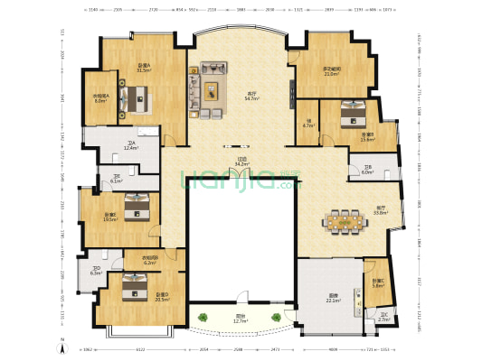 中信君庭 6室2厅5卫 449平方
