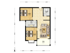 平安D区  精装两居室 拎包入住-涿州平安D区户型图