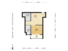 凯旋门洋房社区全南一居诚意出售-涿州鸿盛凯旋门户型图