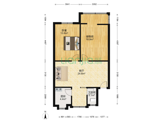 北顺街55号 1室1厅1卫 72平方