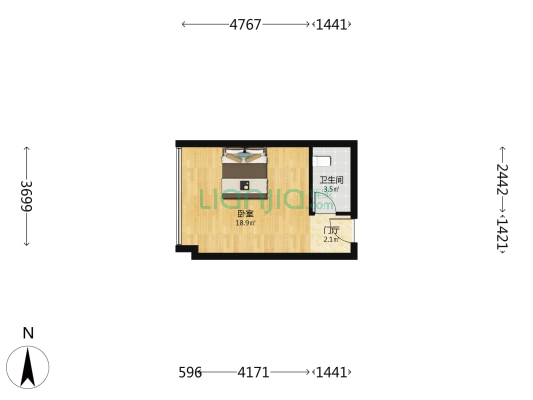 紫郡·城市立方 1室0厅1卫 35平方