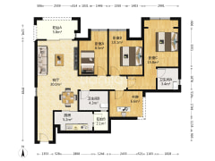 交通方便 视野开阔 配套设施齐全 户型方正-重庆金悦府户型图