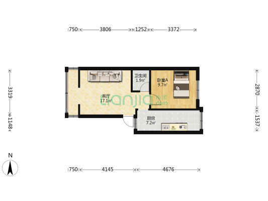 和秀巷小区 1室1厅1卫 45平方