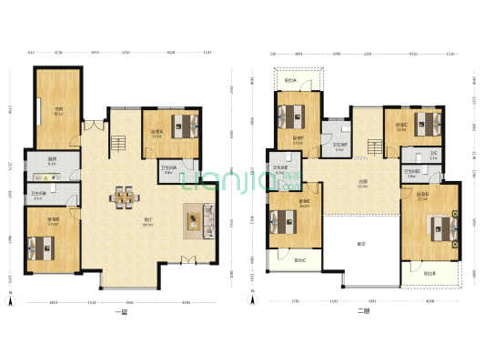 荷塘月色 7室1厅6卫 309平方