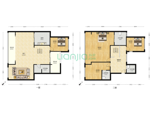 建发央玺 4室1厅4卫 321平方