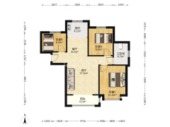 南北通透 中高楼层 采光好 无遮挡 简单装修-涿州香邑溪谷户型图