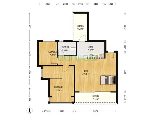 COSMO天廊 1室0厅1卫 85平方