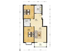 房本满二，税费低，精装修，可拎包入住，交通便利-涿州军怡家园户型图