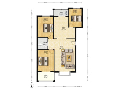 电梯洋房，一梯两户，公摊小，满五年税费少-涿州蓝天美林湾户型图