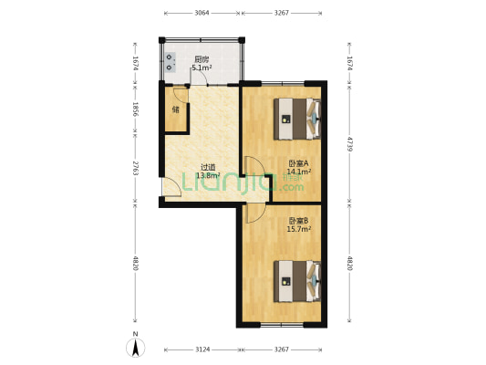 领事馆社区电大北小区 2室0厅0卫 72平方