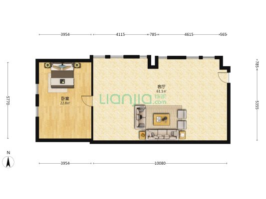 虞河壹号 1室1厅0卫 132平方